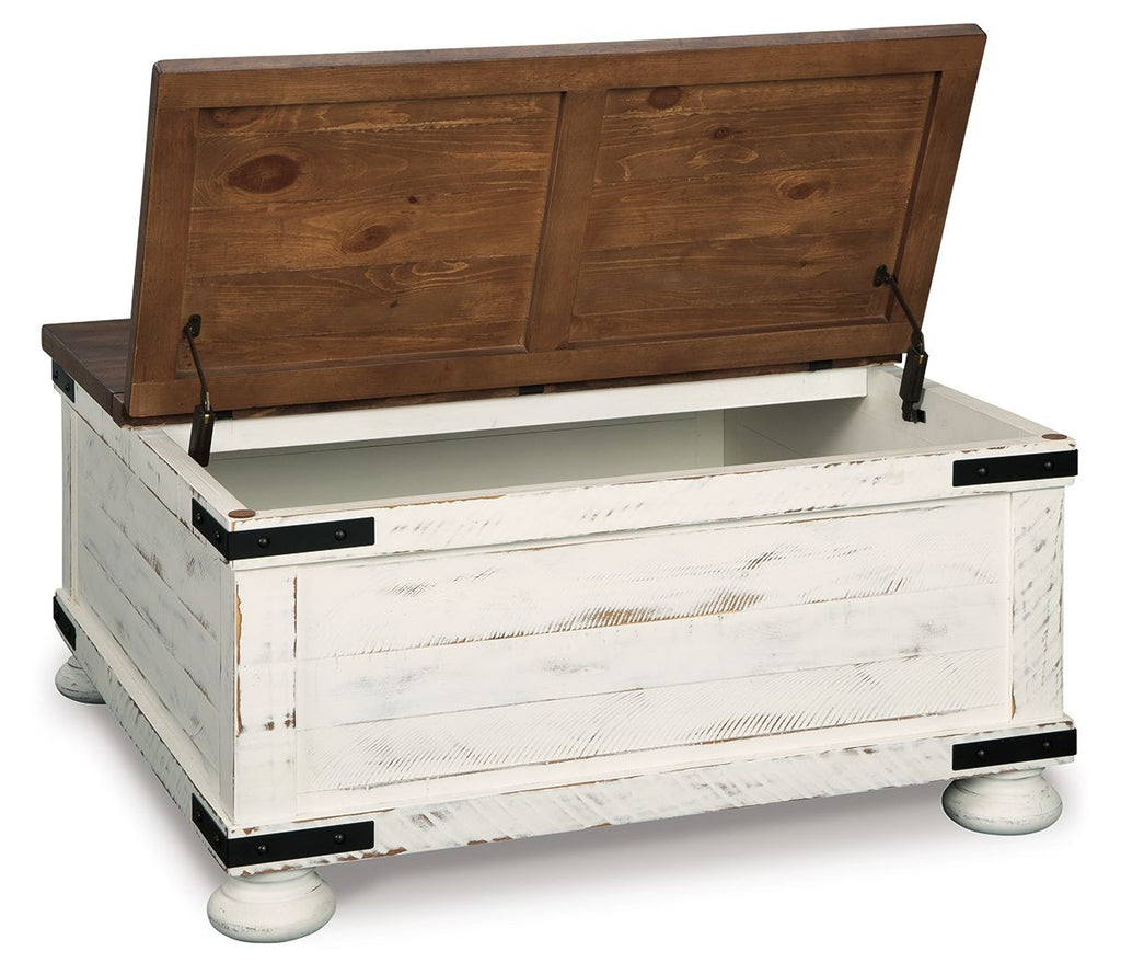 Wystfield - Cocktail Table with Storage - White / Brown by Unique Piece Furniture