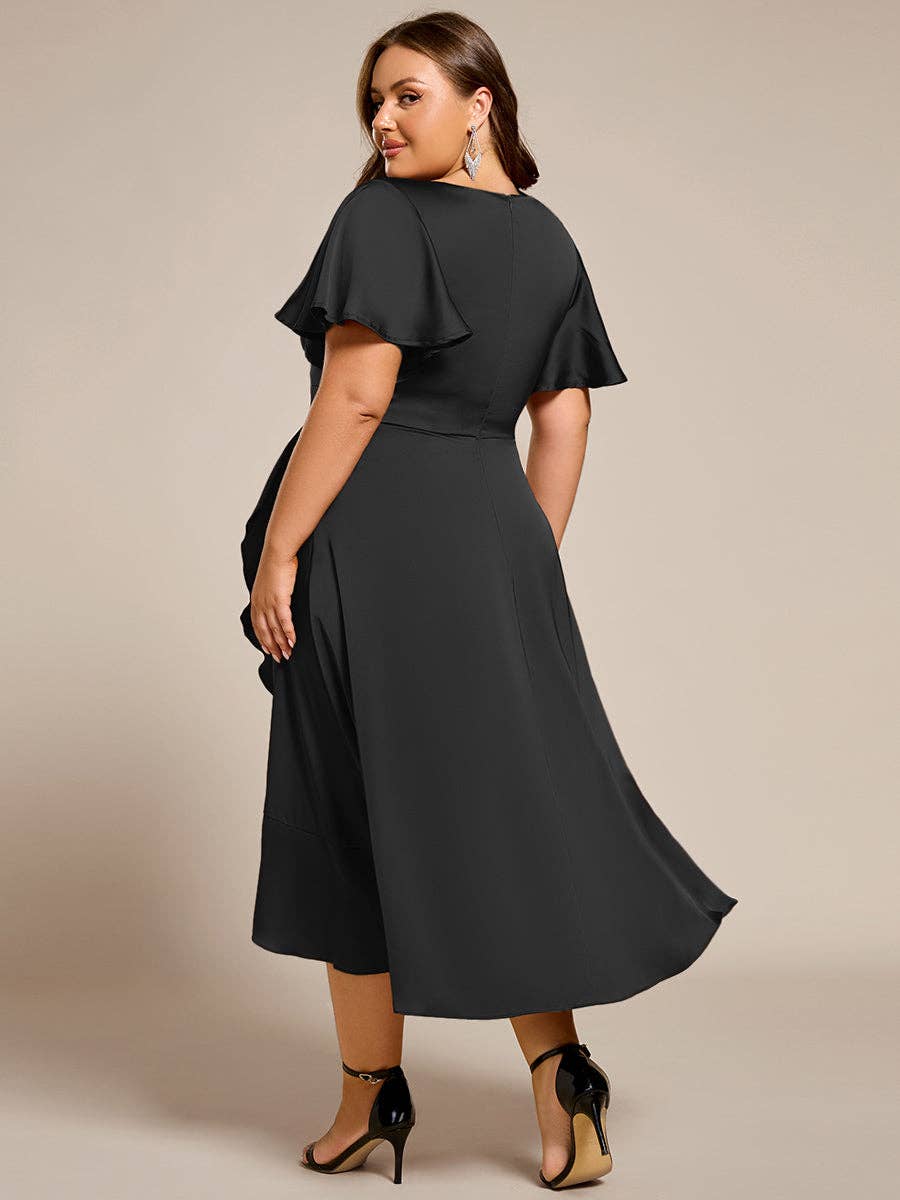 Elegant Satin Midi Dress by SLATE Boutique & Gifts