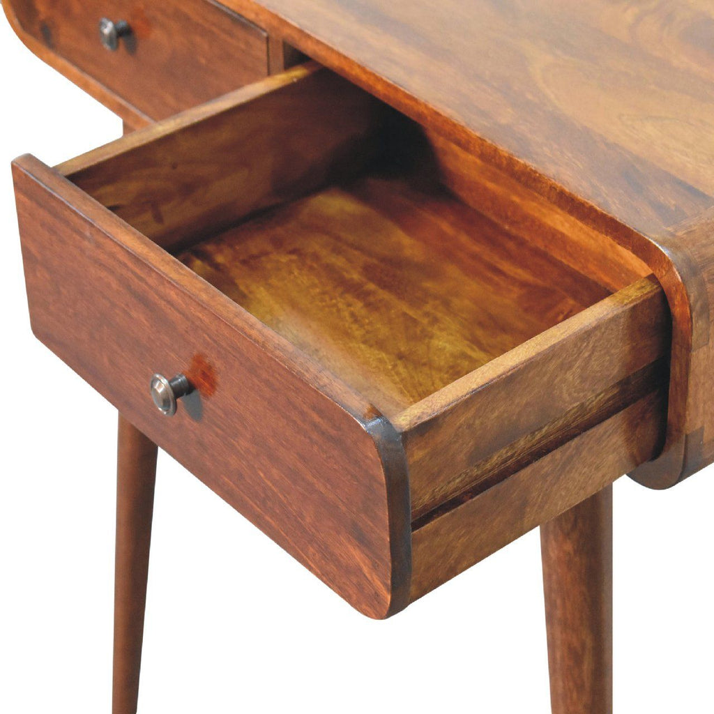 Curved Hallway Table - Chestnut by Unique Piece Furniture