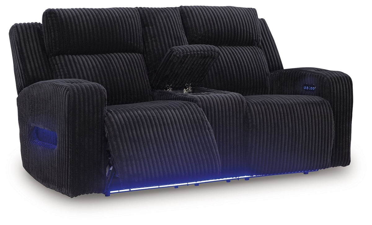 Forest Lake - Power Reclining Loveseat With Console / Adj Headrest by Unique Piece Furniture