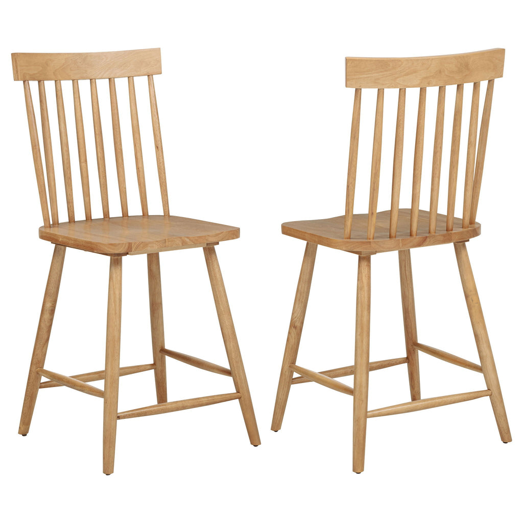 Andrews Windsor Counter Height Dining Side Chair Light Ash (Set of 2) by Unique Piece Furniture