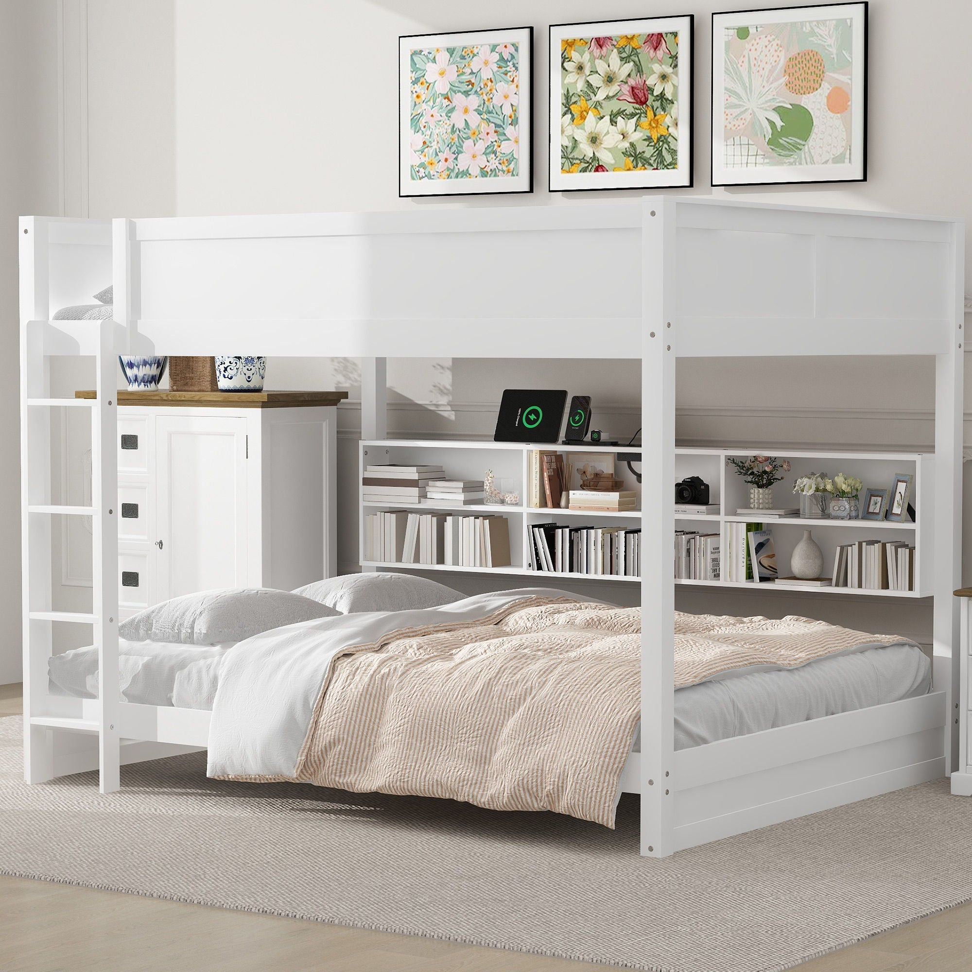 Bunk Bed With Storage Cabinets And USB Ports by Unique Piece Furniture