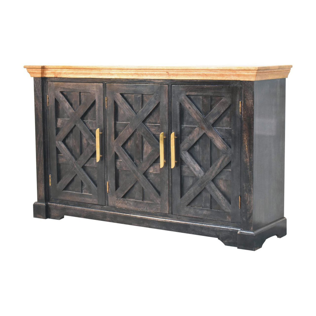 Regal - Rustic Sideboard - Black by Unique Piece Furniture
