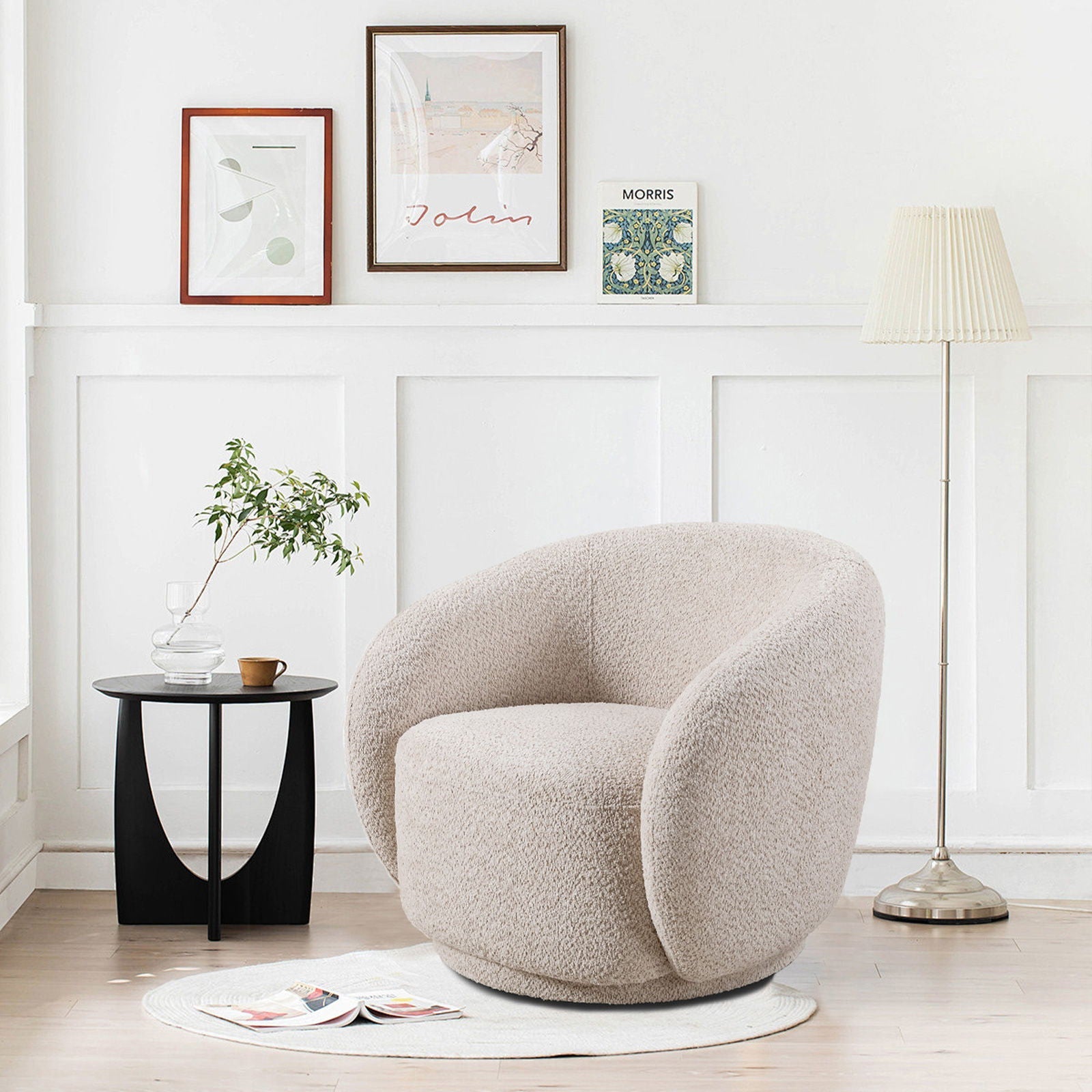 Swivel Accent Upholstered Barrel Chair by Unique Piece Furniture