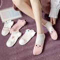 5-Pairs: Pink Kitty Crew Socks by DailySale