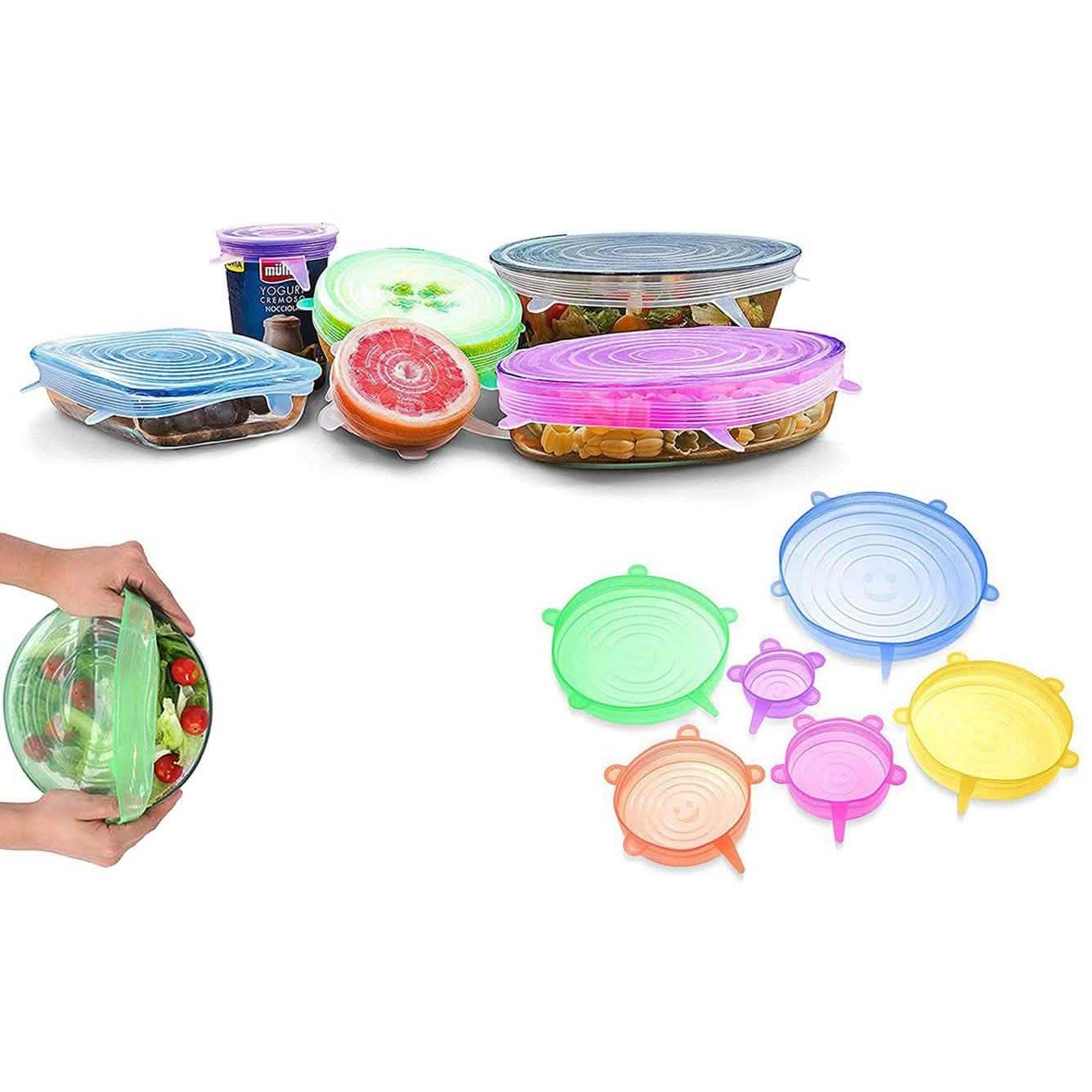 6-Pack: Stretchable Silicone Cover Lids by DailySale