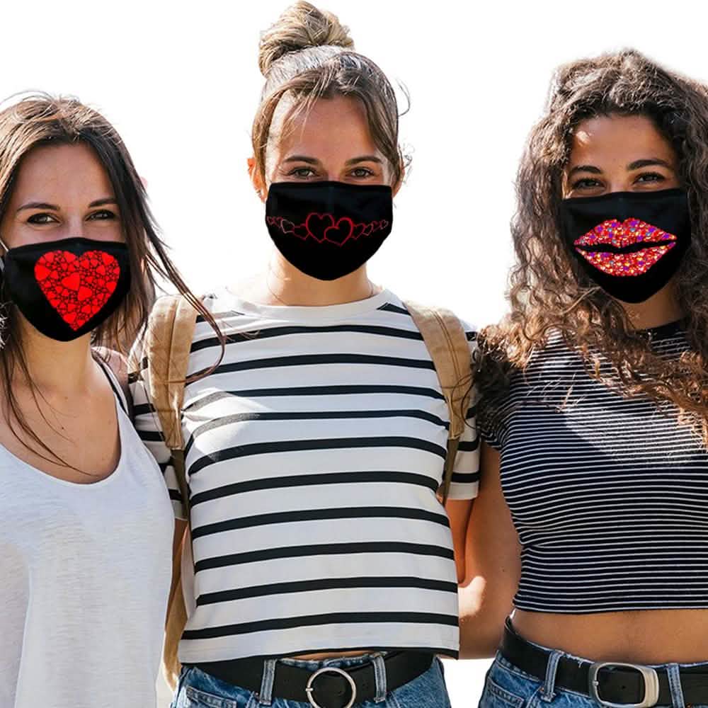 6-Pack: Valentines Fun Super Soft Reusable Non-Medical Face Masks by DailySale