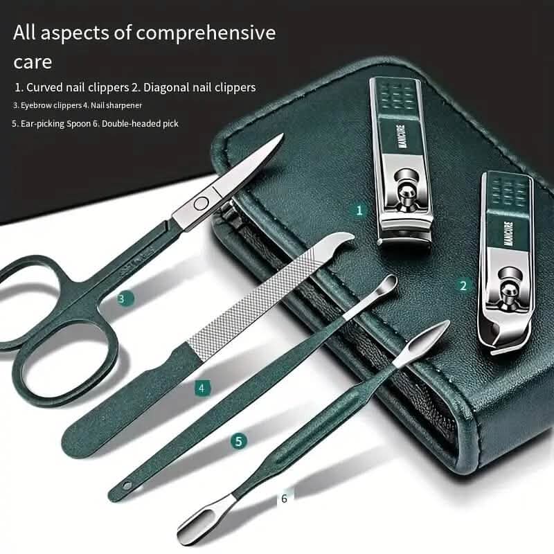 6-Piece: Nail Clipper Set with Zipper Travel Case by DailySale