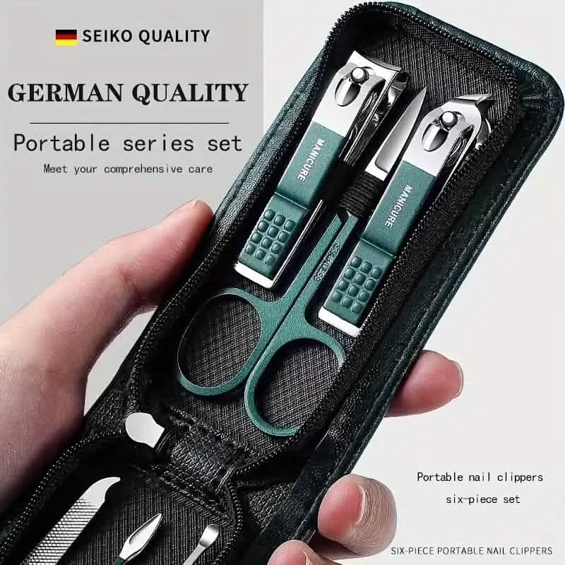 6-Piece: Nail Clipper Set with Zipper Travel Case by DailySale