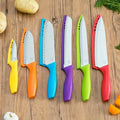 6-Piece Set: Sazon Stainless Steel Knife and Colorful Slip Covers by DailySale