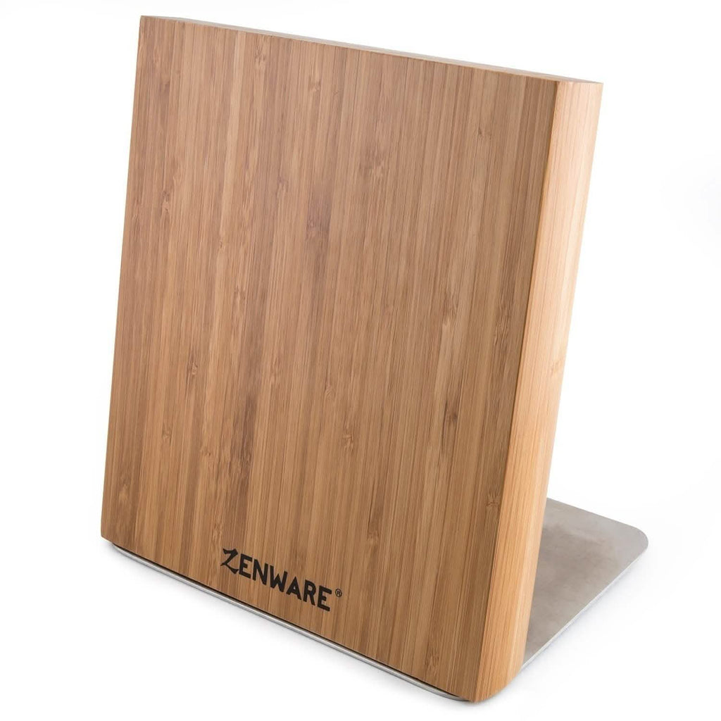 6-Piece: Zenware German Stainless Steel Kitchen Knives Set with Bamboo Magnetic Block by DailySale
