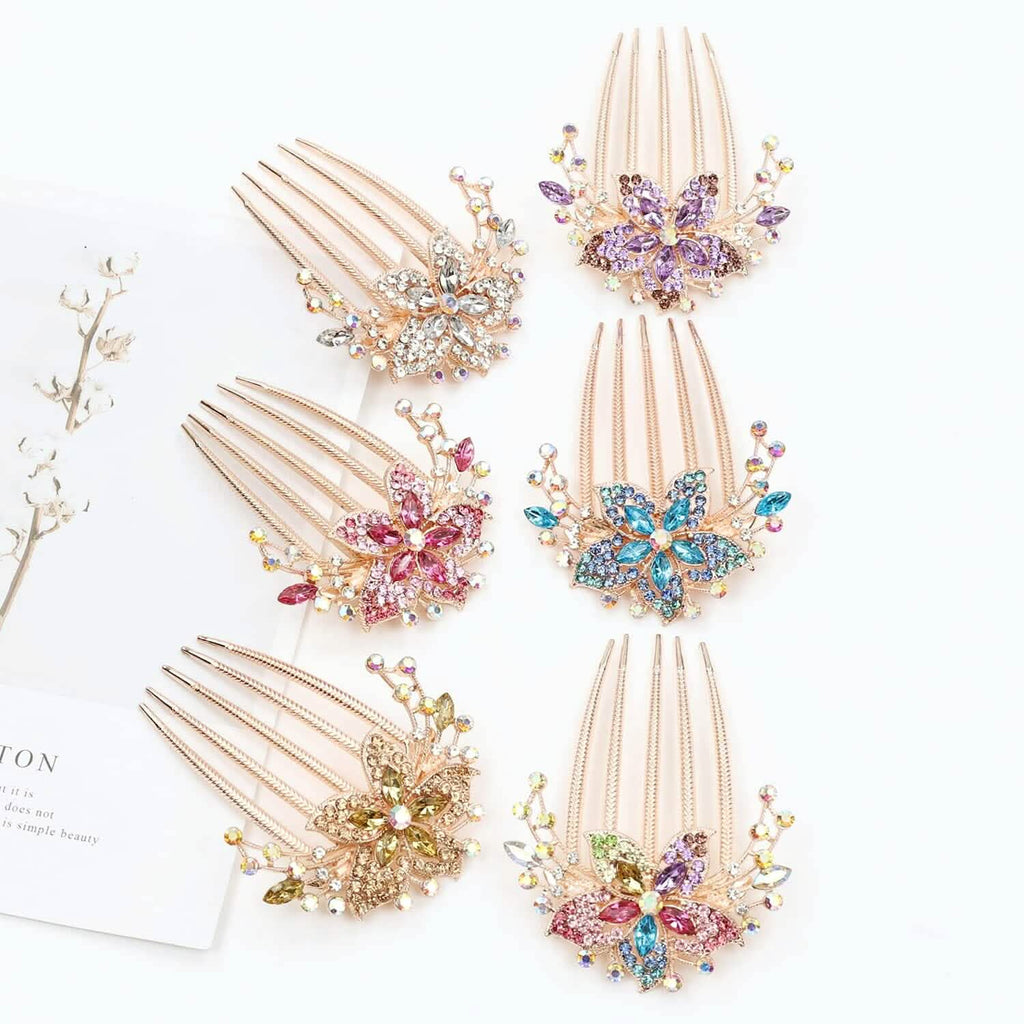 6-Pieces: Rhinestone Encrusted Hairpin Barrette Accessory by DailySale