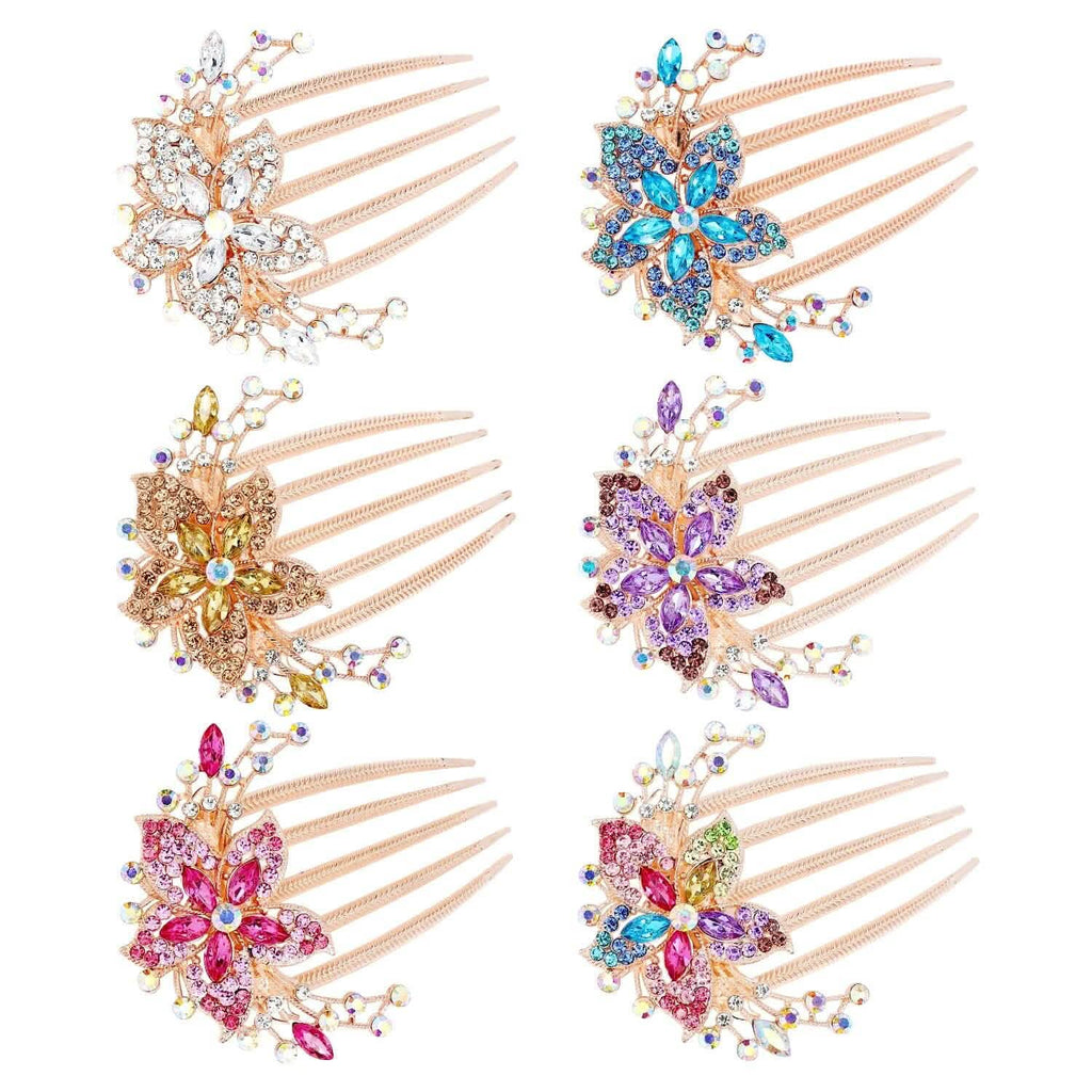 6-Pieces: Rhinestone Encrusted Hairpin Barrette Accessory by DailySale