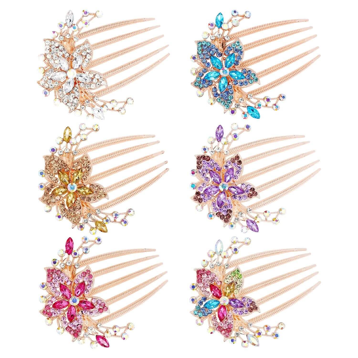 6-Pieces: Rhinestone Encrusted Hairpin Barrette Accessory by DailySale