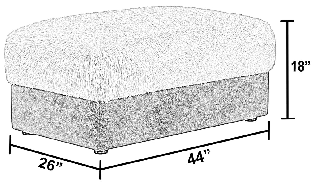 Snowball - Ottoman - Taupe by Unique Piece Furniture