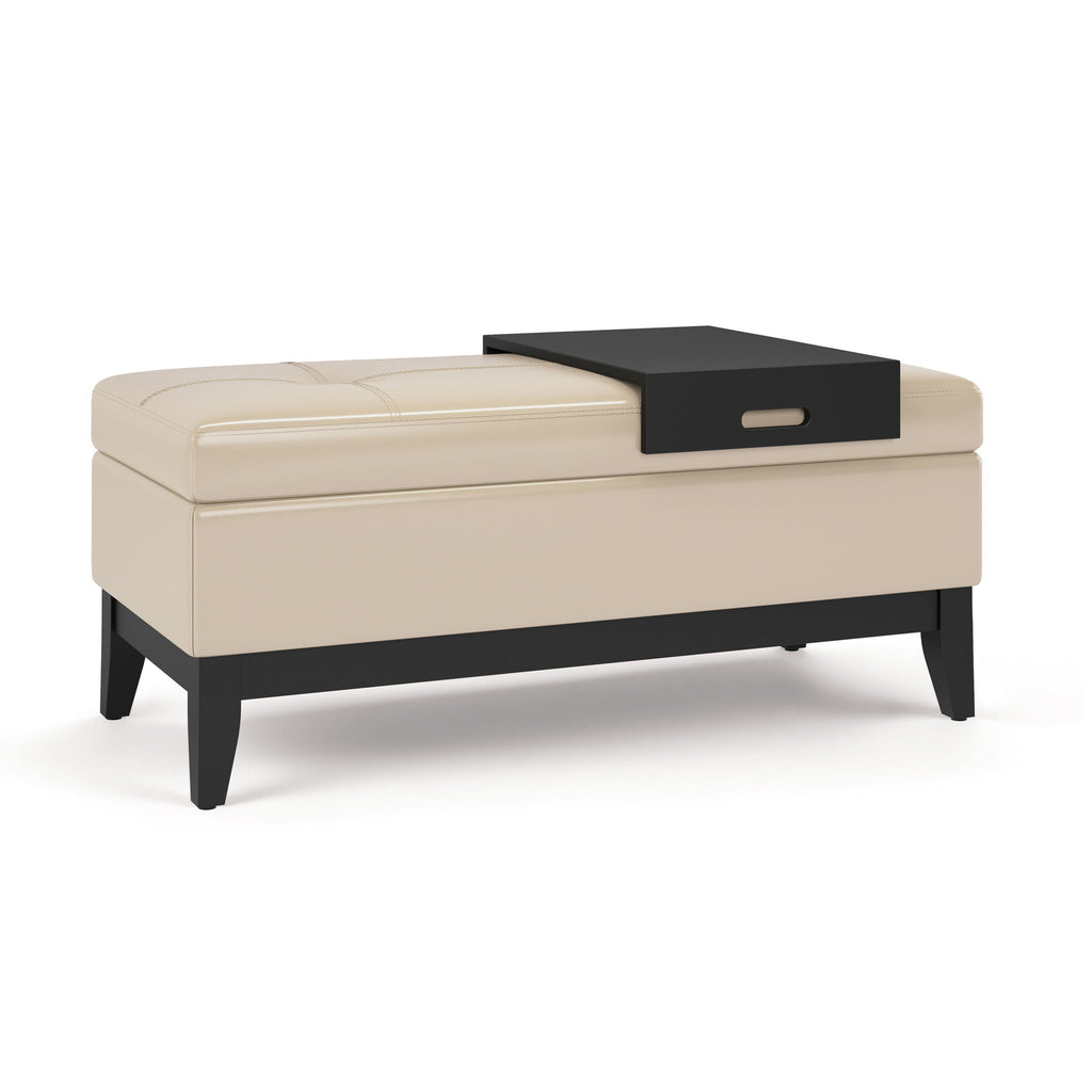 Oregon - Contemporary Storage Ottoman Bench With Tray by Unique Piece Furniture