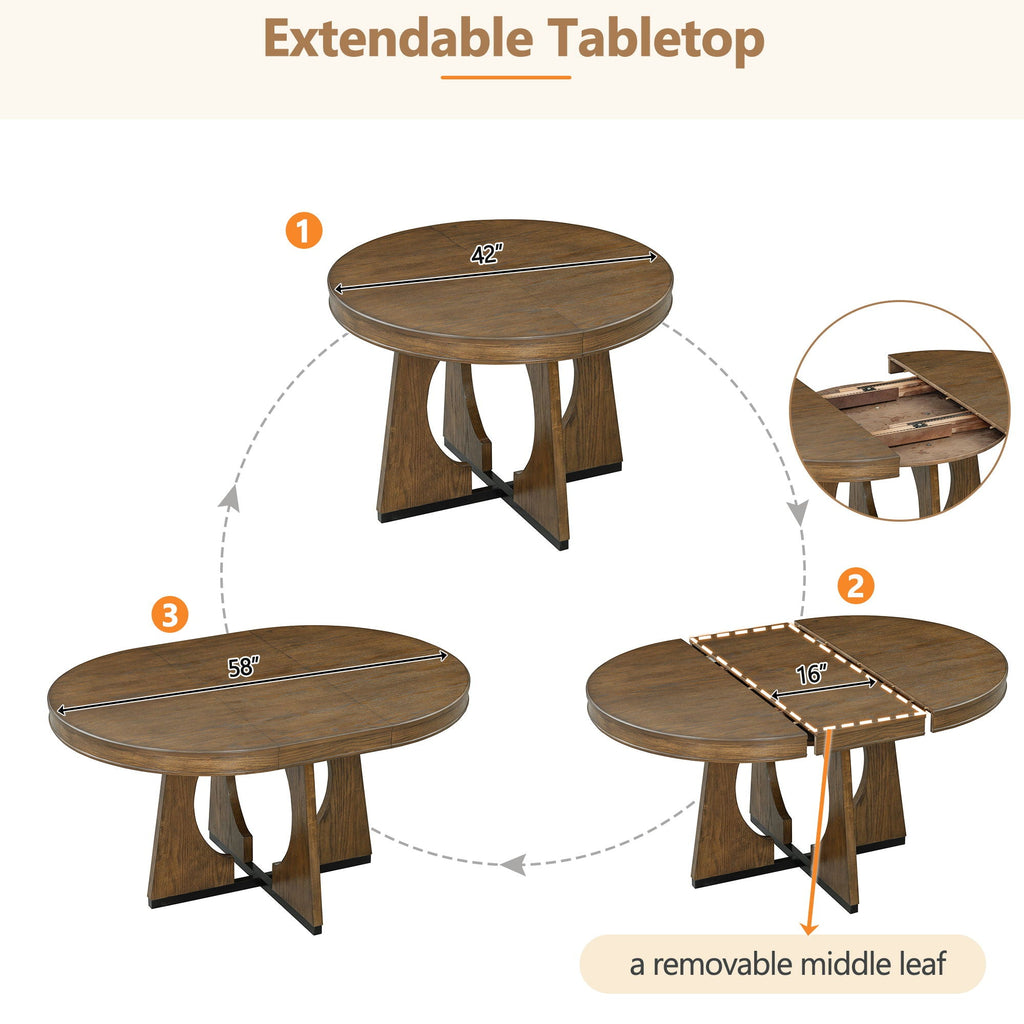 Round Dining Table Set For 4 With Chairs by Unique Piece Furniture