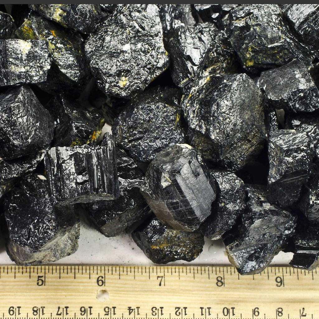 Rough Black Tourmaline – Raw Stone from India by Sacred Crystals