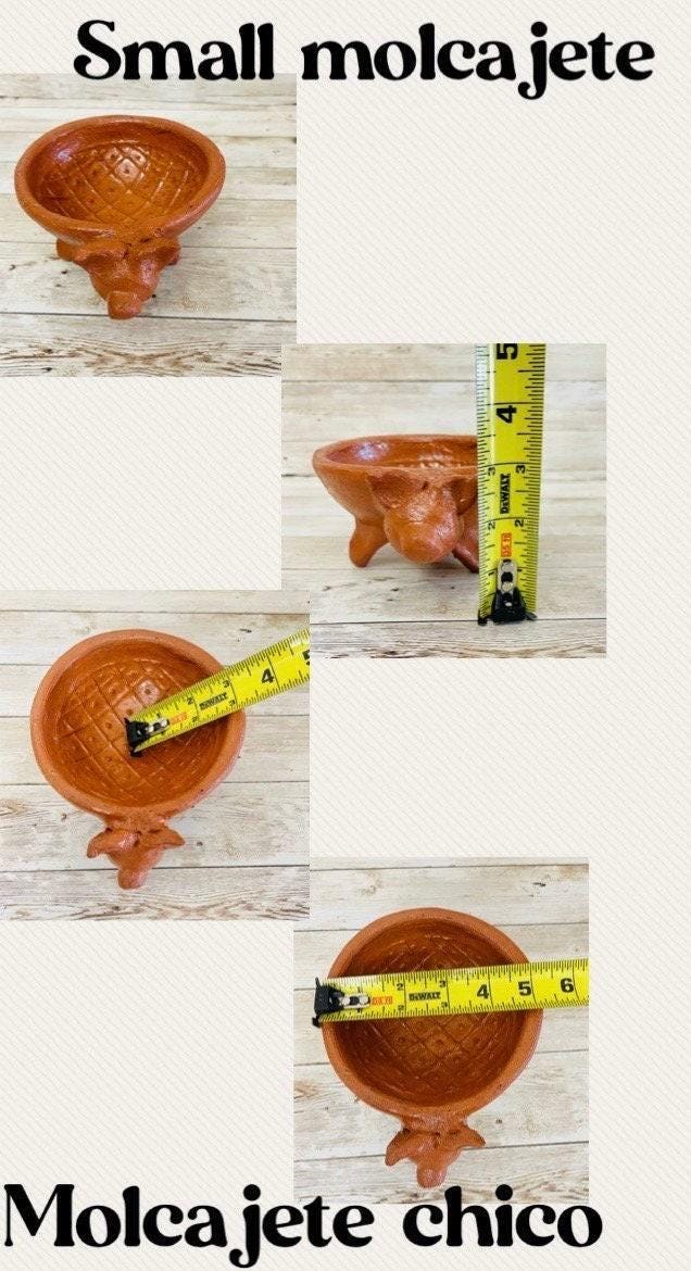 2x Authentic Mexican Pig Molcajetes 2 Molcajete Mexicanos de Barro en Forna de Marranito by Chica Mexico