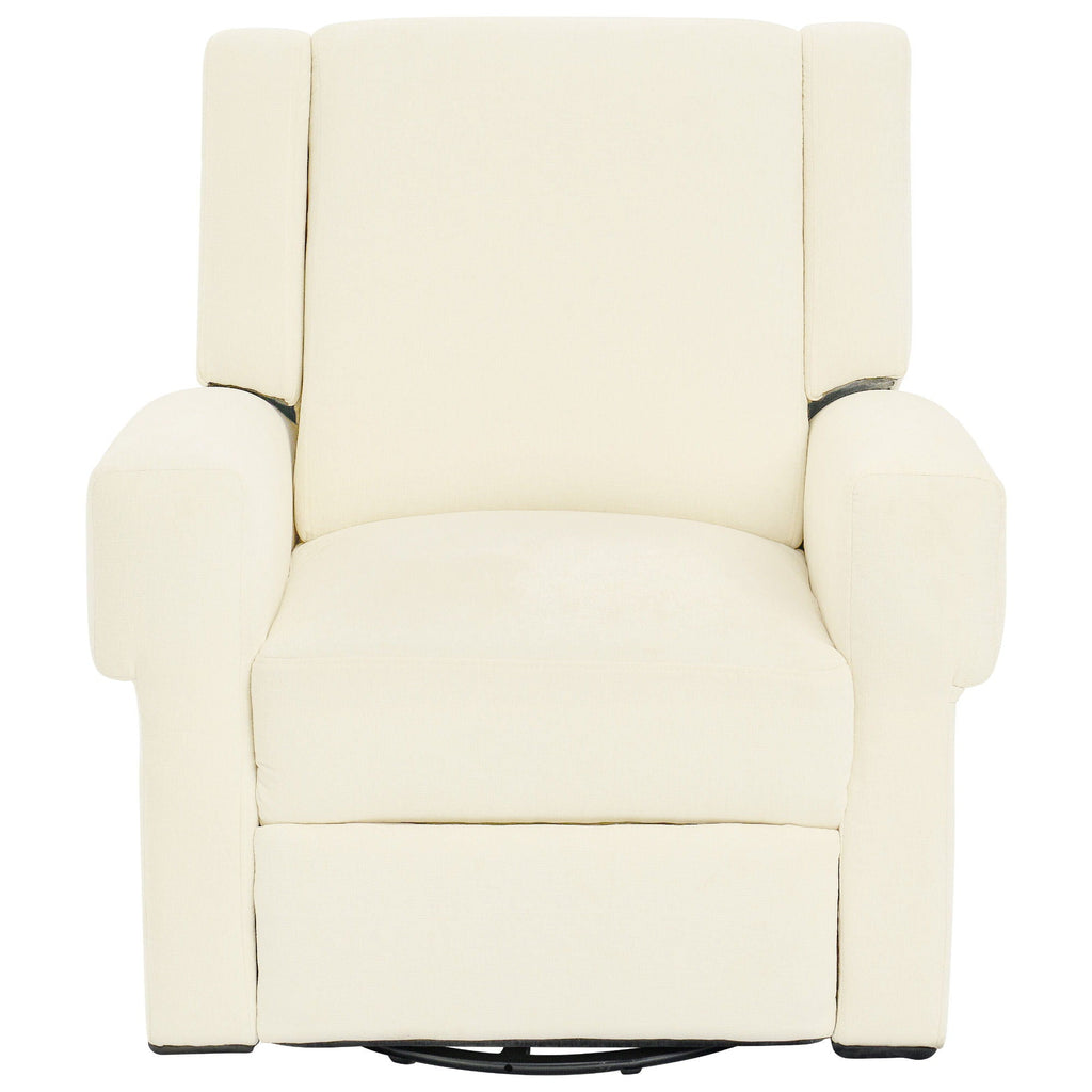 Manual Recliner Chair With Swivel Rocker Function, Dual Recline Angles by Unique Piece Furniture