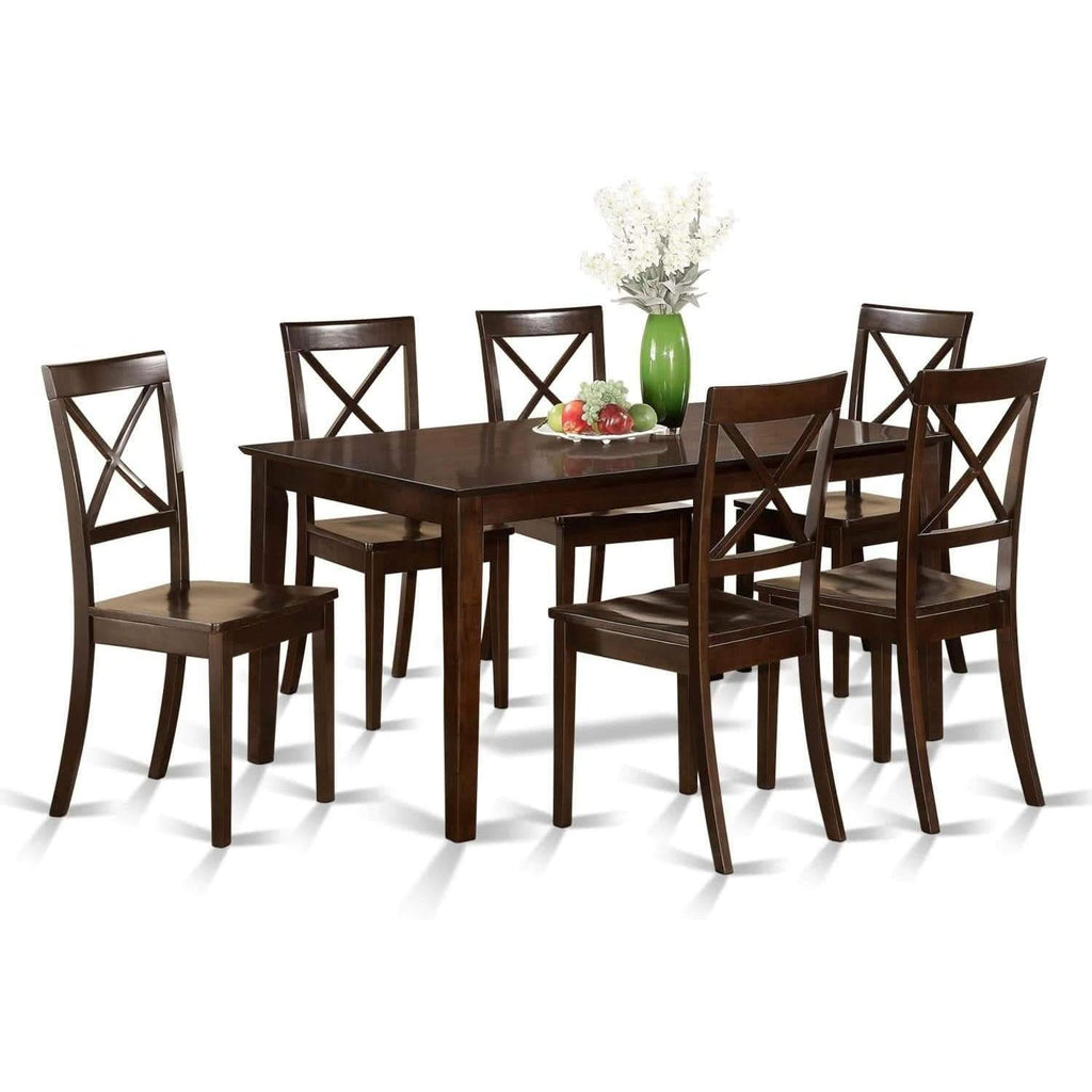 7 Piece Dining Table Set With 6 Chairs Modern Style by ShipItFurniture