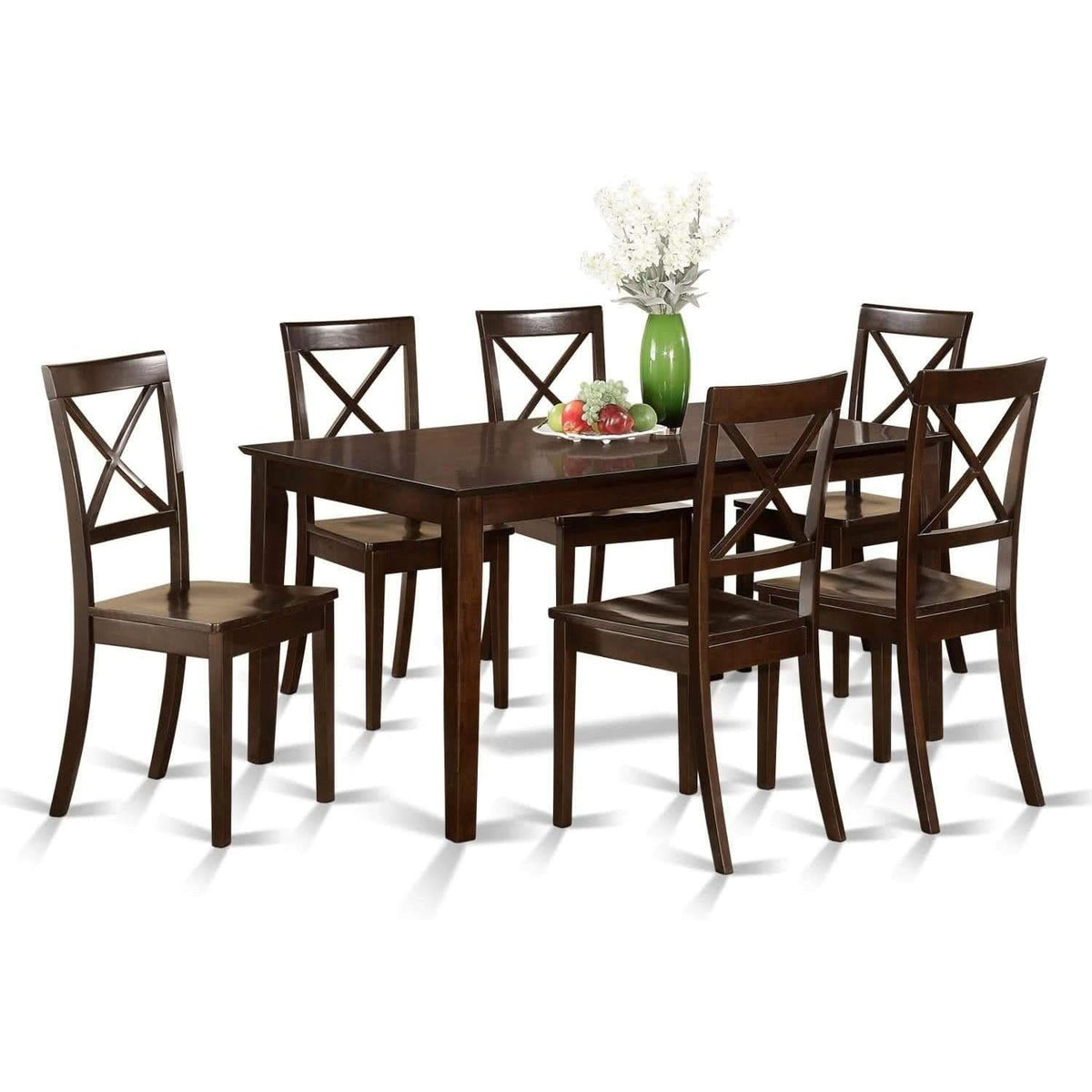 7 Piece Dining Table Set With 6 Chairs Modern Style by ShipItFurniture