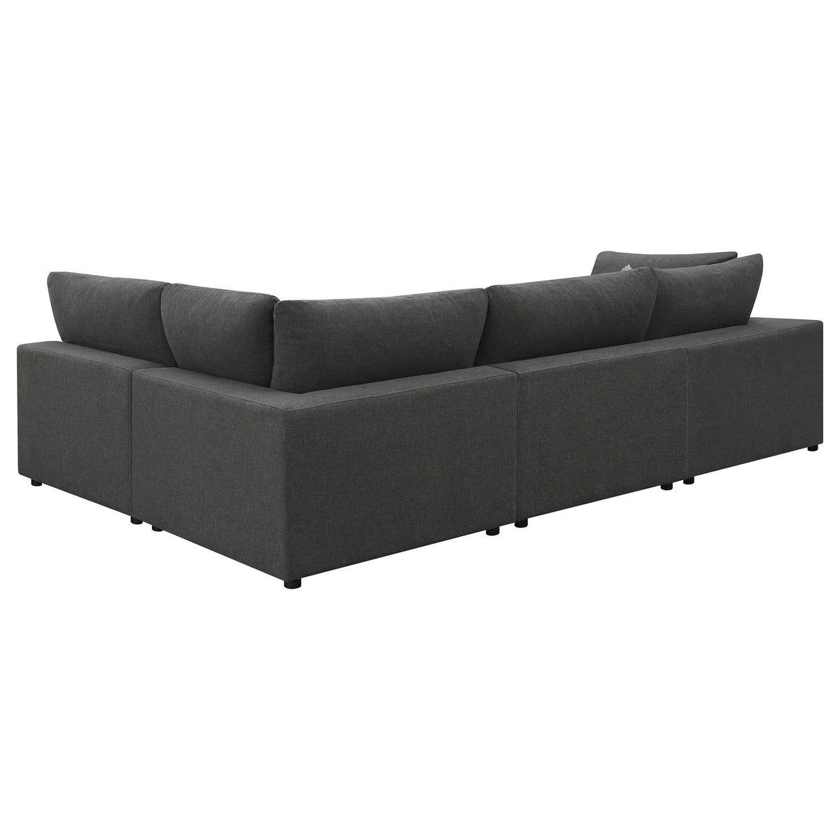 Serene 4-piece Upholstered Modular Sectional Sofa Charcoal by Unique Piece Furniture