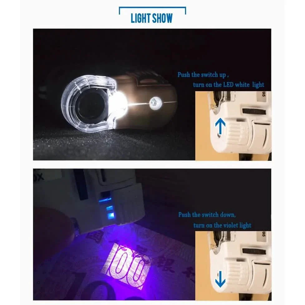 60X Handheld Magnifying Glass Mini Pocket Microscope by DailySale