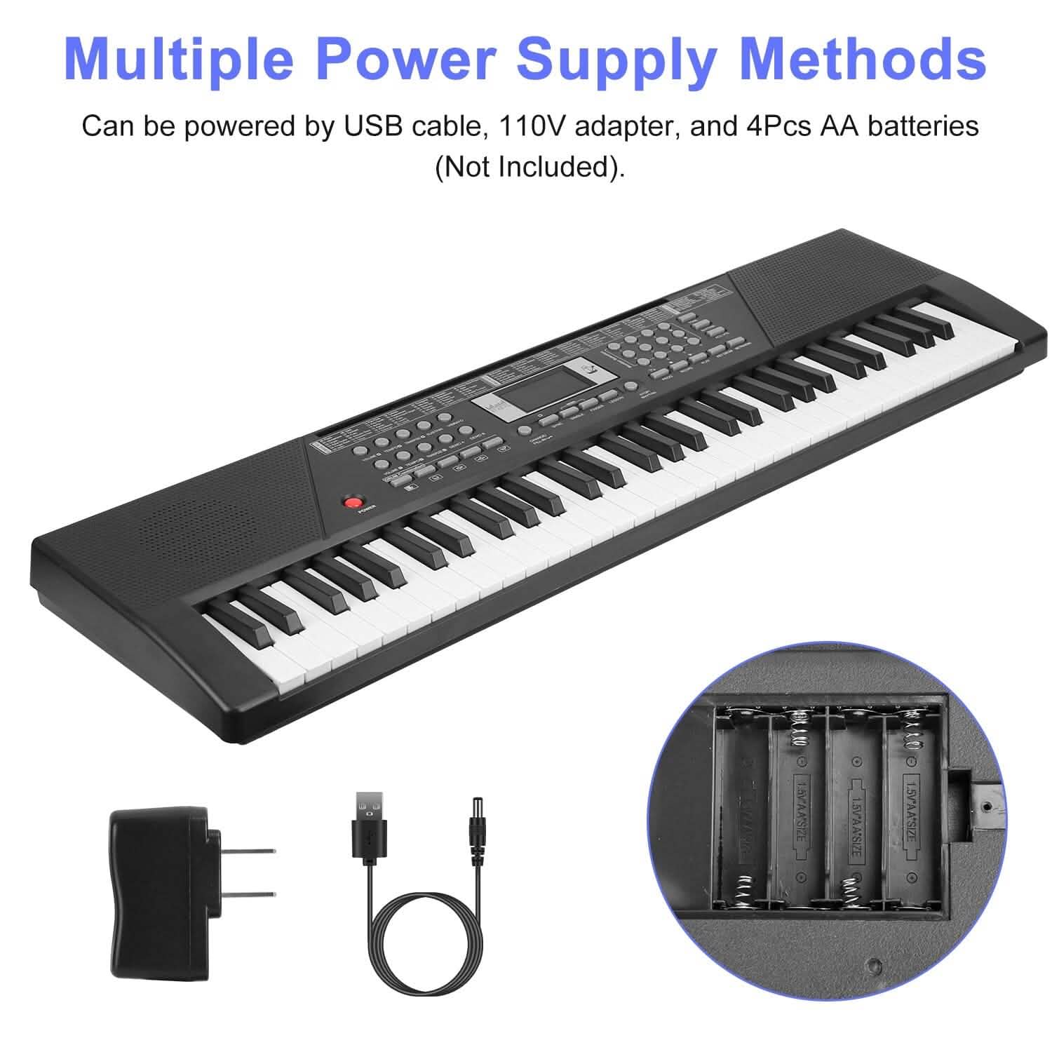 61 Keys Digital Music Keyboard Electronic Piano by DailySale