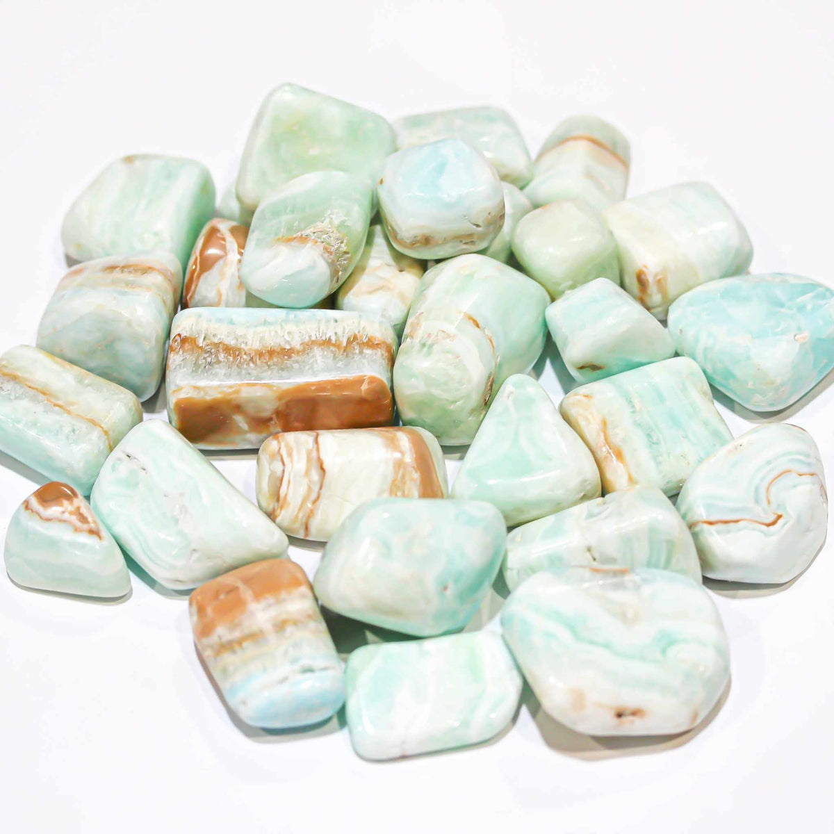 Caribbean Calcite Tumbled Pocket Stone by Sacred Crystals