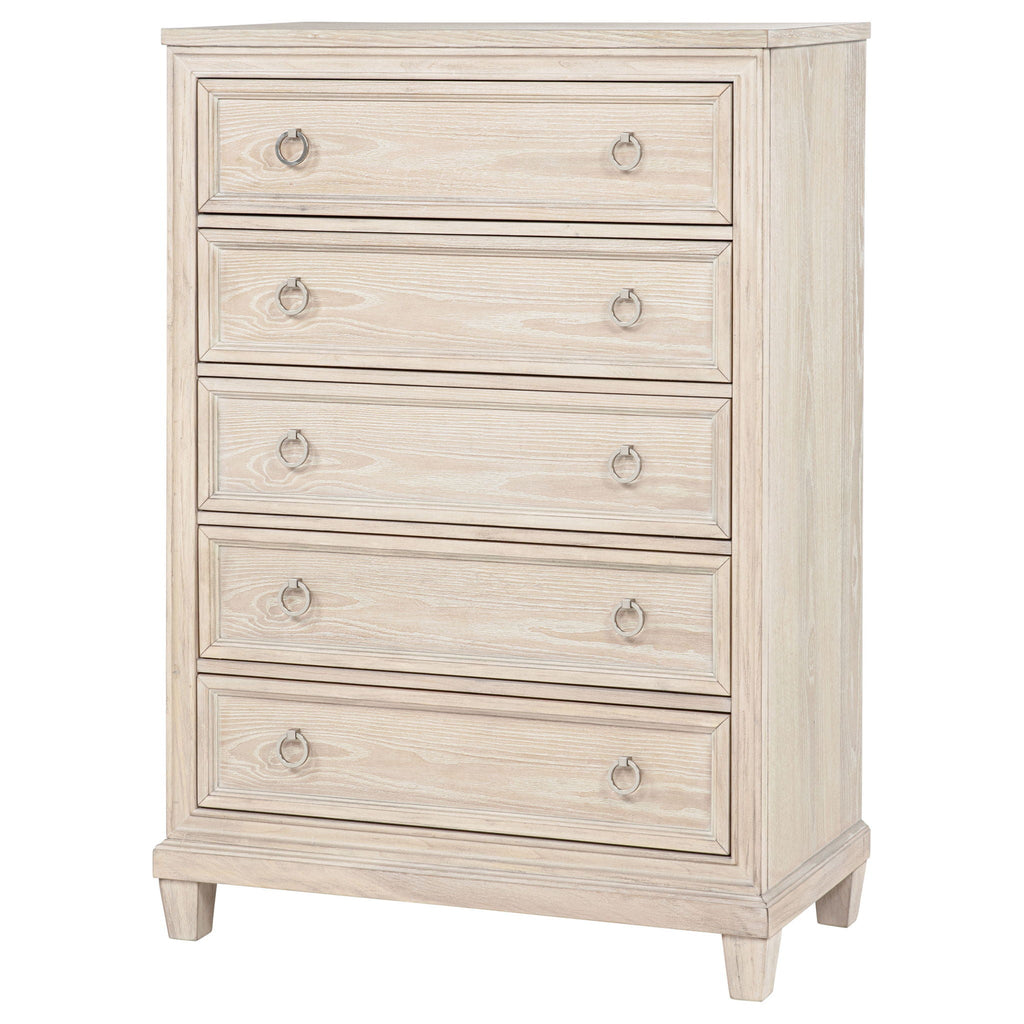 Pembroke 5-drawer Chest of Drawers Washed Oak by Unique Piece Furniture