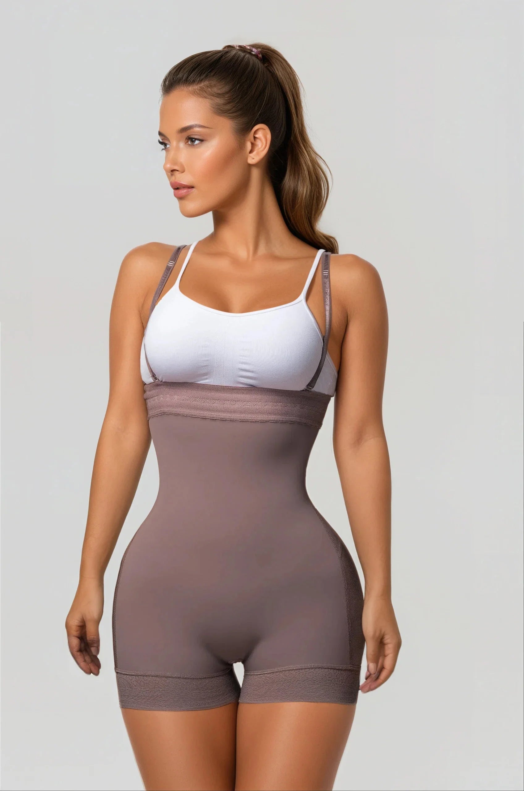 Open-Bust Strapless Short Body Shapewear by Vedette Store
