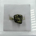 Sterling Silver Square Pyrite Ring – Size 8 – Protection, Confidence & Grounding by Sacred Crystals