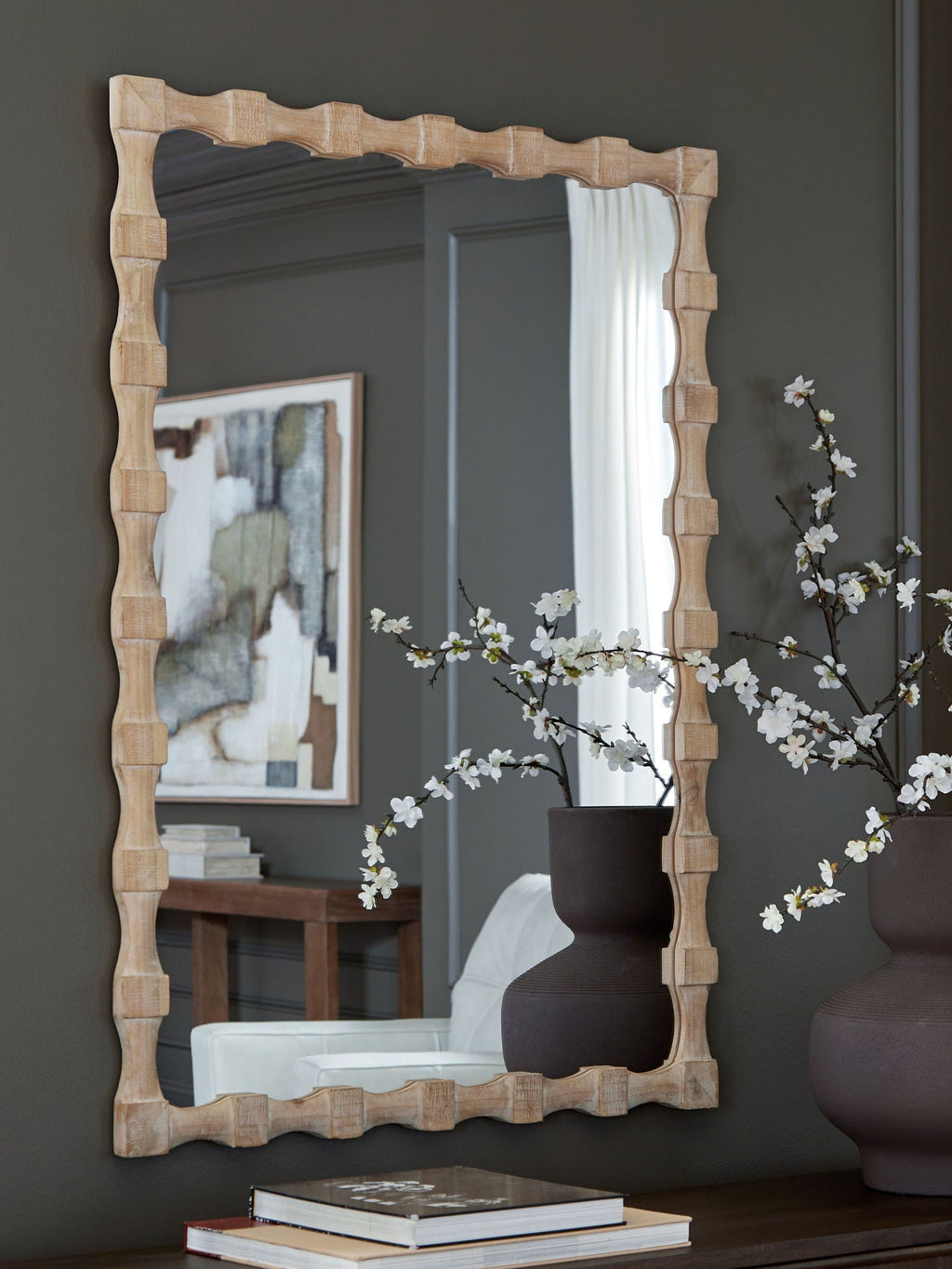 Acelmore - Accent Mirror - Light Brown by Unique Piece Furniture