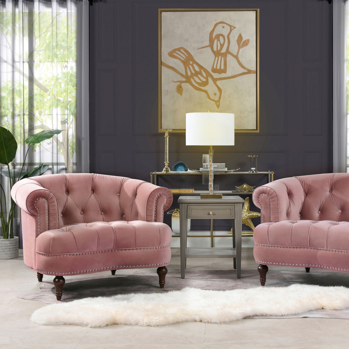 La Rosa - Victorian Tufted Upholstered Accent Chair by Unique Piece Furniture