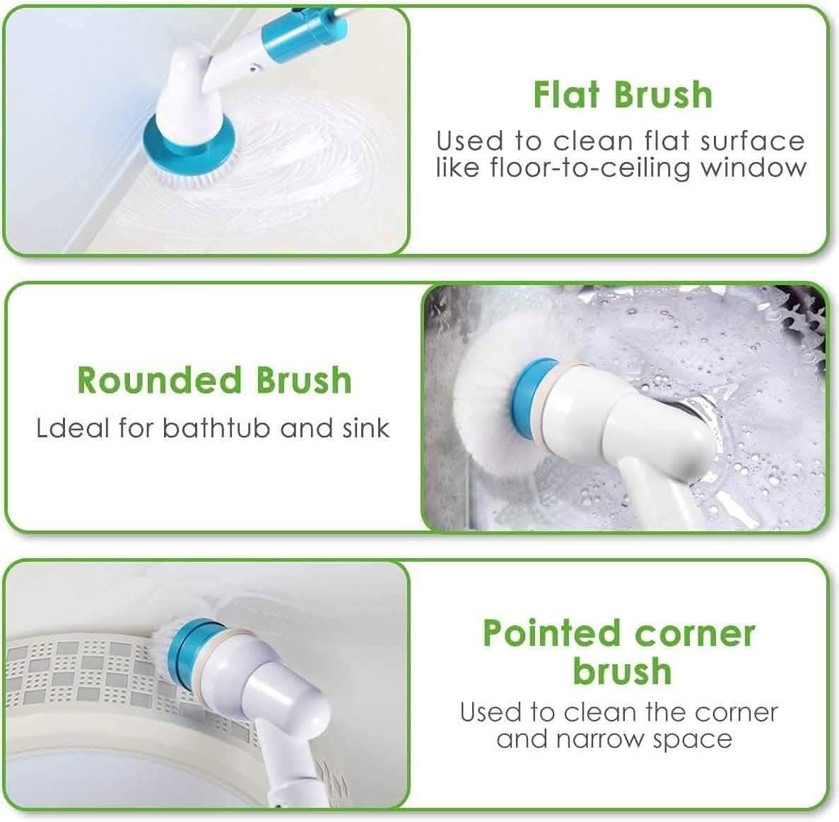 Electric Spin Scrubber Cordless Scrubber Brush with Long Handle by DailySale