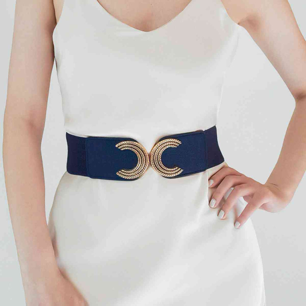 YourBrand Double C Buckle Elastic Belt – Stylish and Versatile Design See size chart under “more details” by The Fashion Celestial