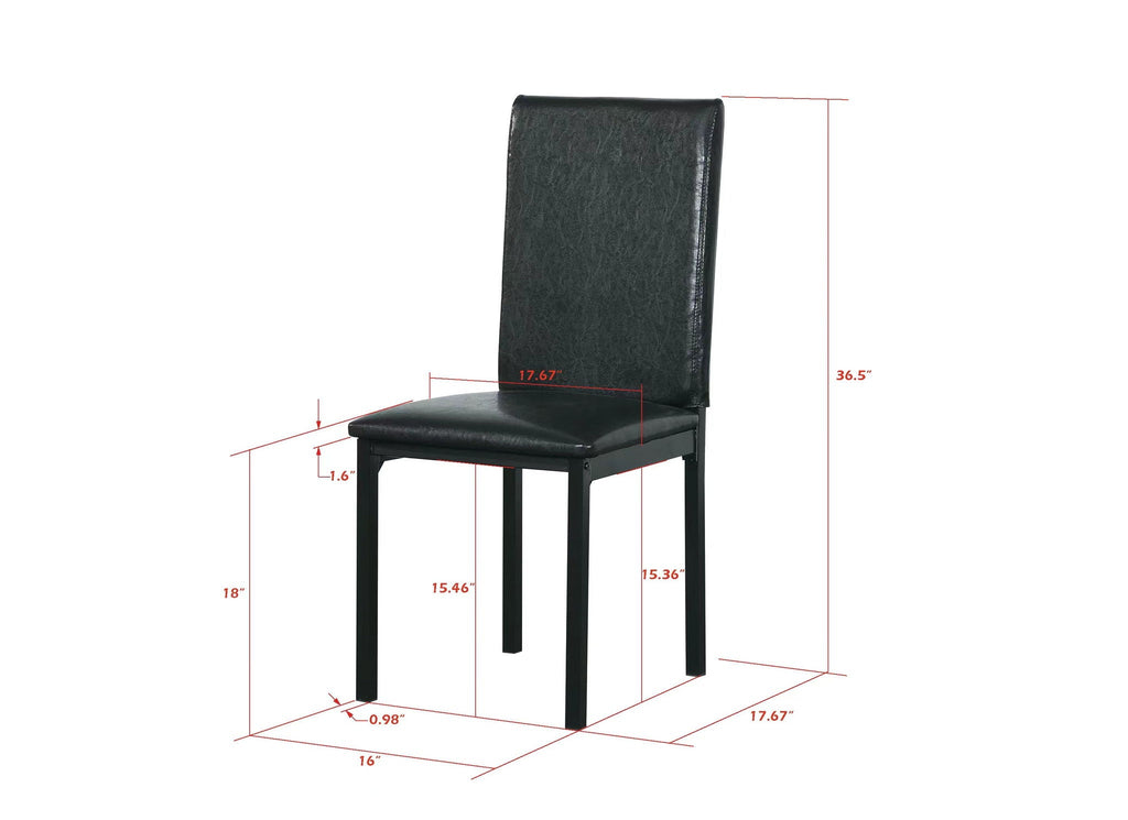 Metal Frame Dining Seats (Set of 4) - Black by Unique Piece Furniture