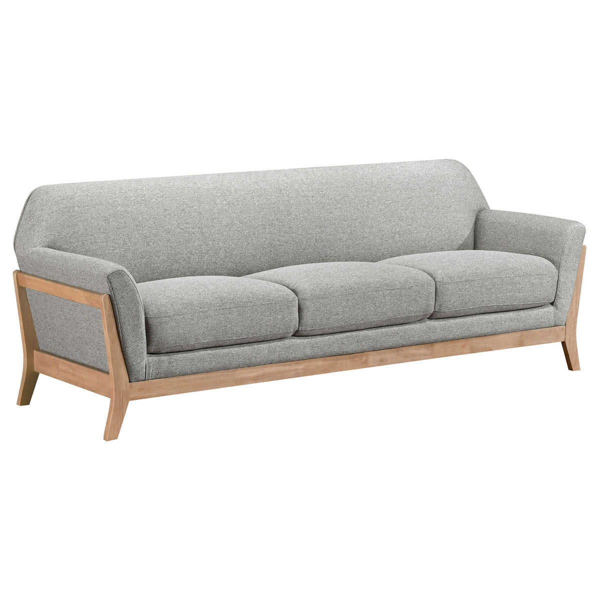 Vaughn 2-piece Fabric Upholstered Flared Arm Sofa Set Grey by Unique Piece Furniture