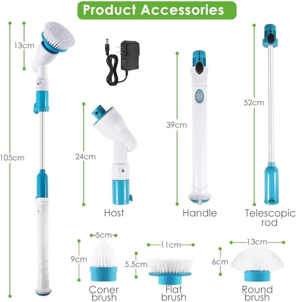 Electric Spin Scrubber Cordless Scrubber Brush with Long Handle by DailySale