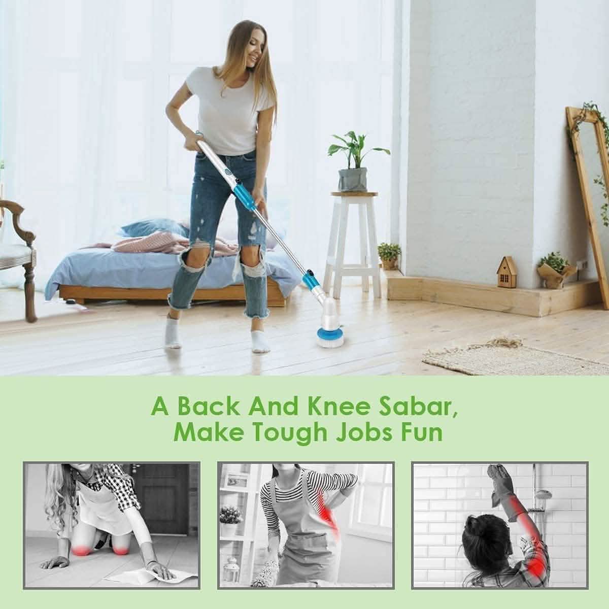 Electric Spin Scrubber Cordless Scrubber Brush with Long Handle by DailySale