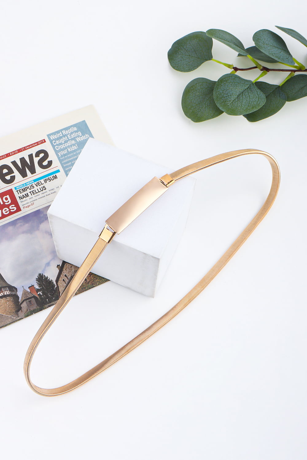 Elastic Iron Skinny Belt by Wild and Free Boutique