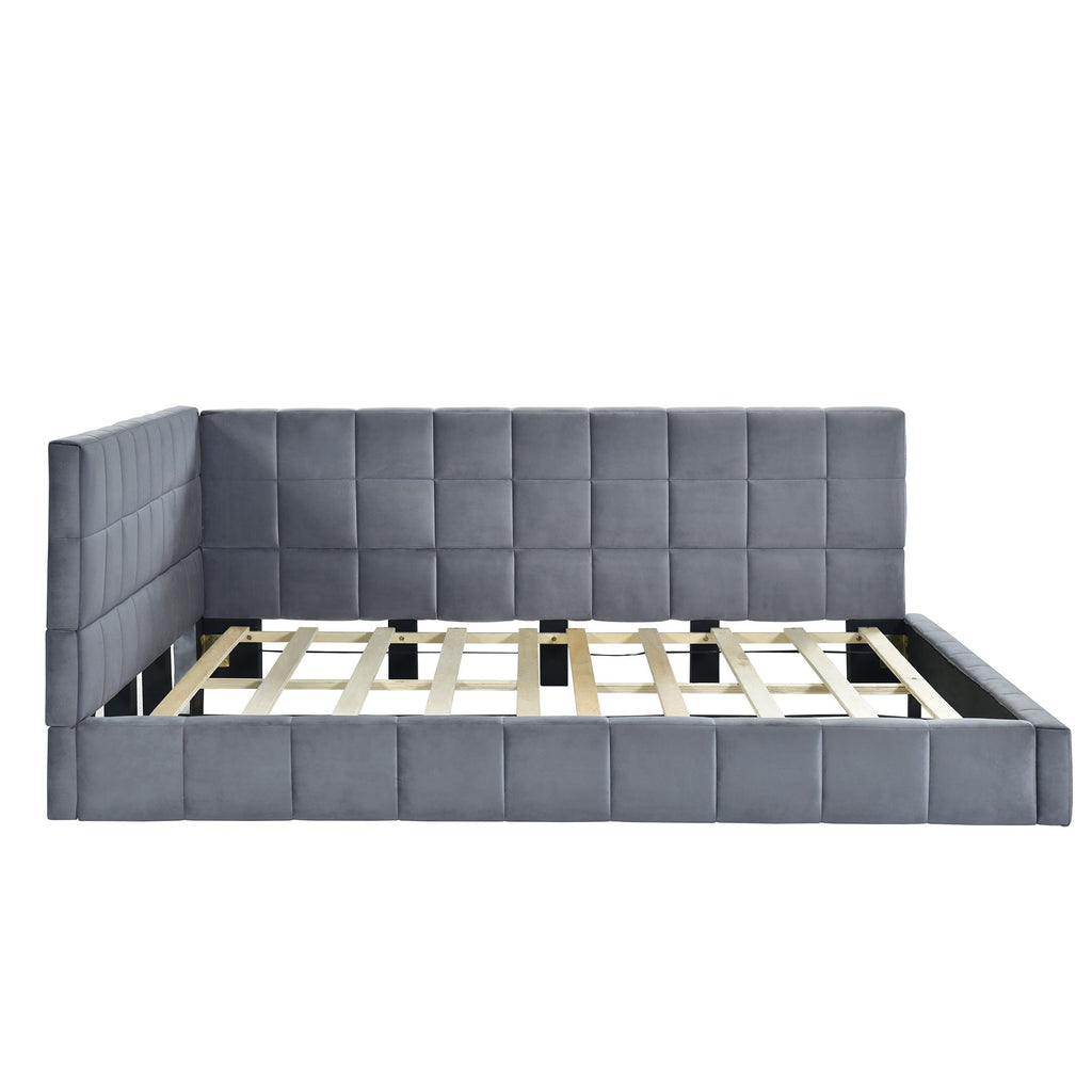 Full Size Upholstered Classic Daybed / Sofa Bed Frame, Elegant Design - Gray by Unique Piece Furniture