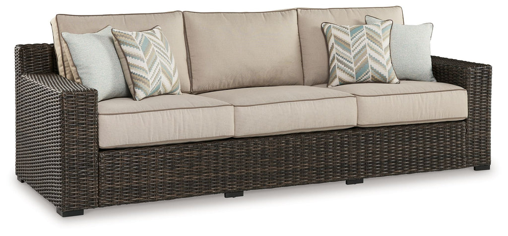 Coastline Bay - Sofa With Cushion - Brown by Unique Piece Furniture