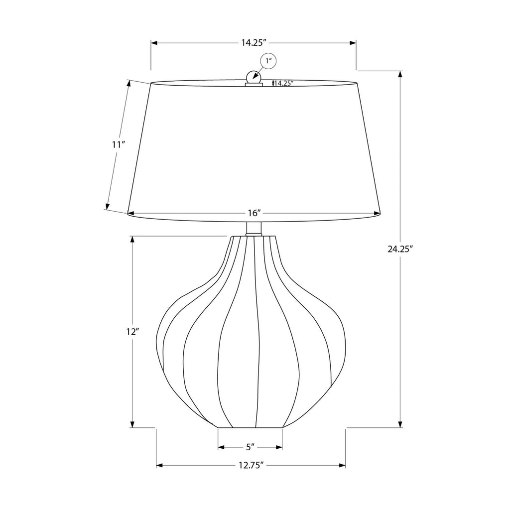 Lighting, Table Lamp, Ceramic, Transitional - Blue by Unique Piece Furniture