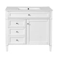 Bathroom Vanity With Top Sink, 2 Drawers And Tip Out Drawer by Unique Piece Furniture