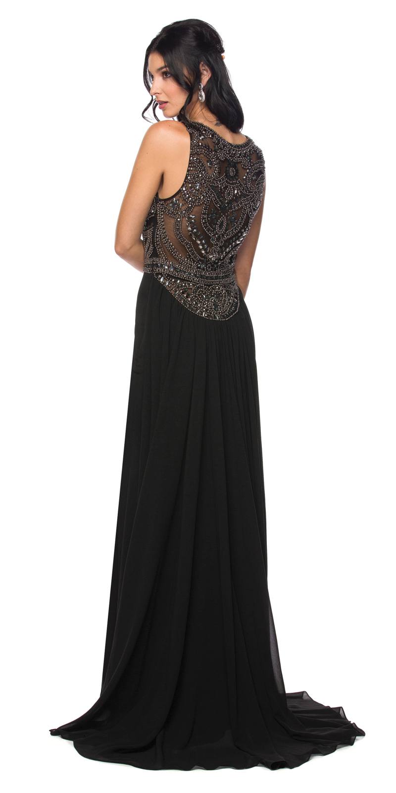 Juliet 628 Embellished Bodice Fit and Flare Prom Gown with Train by DiscountDressShop