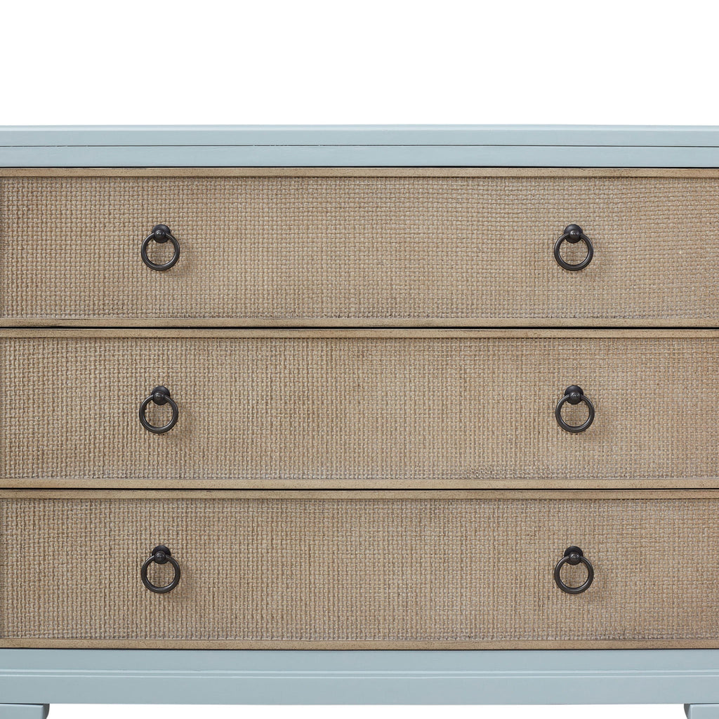 3 Drawers Hall Chest With Cane Fronts by Unique Piece Furniture
