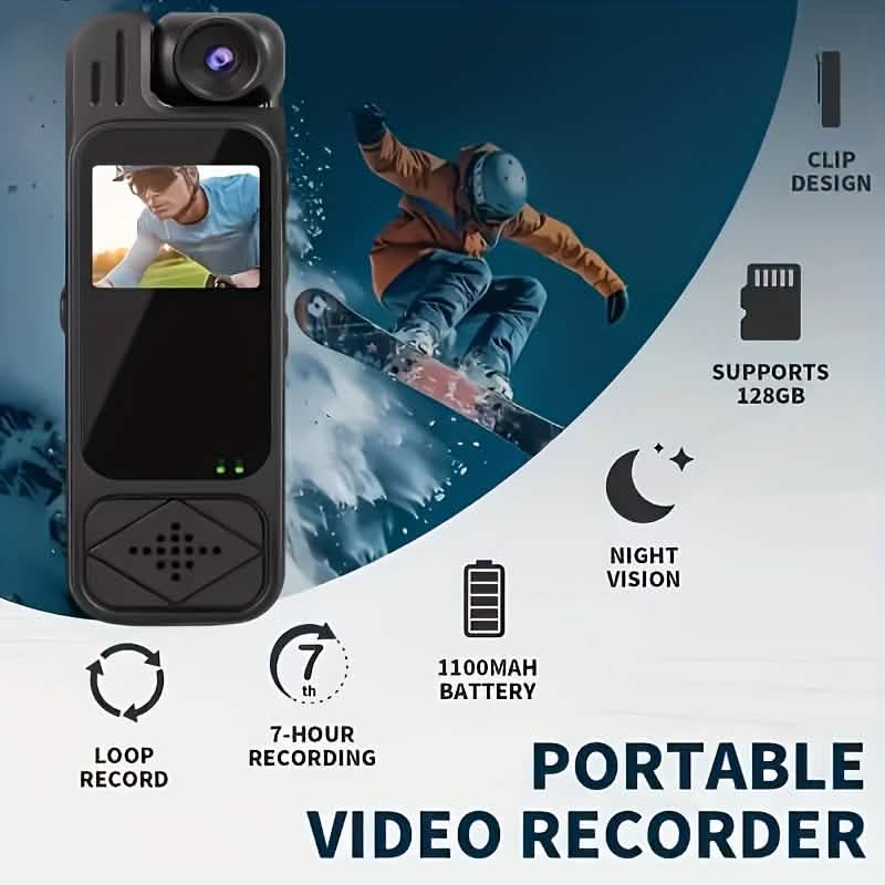 Premium Portable Body Camera Recorder – HD, SD Card Compatible by DailySale