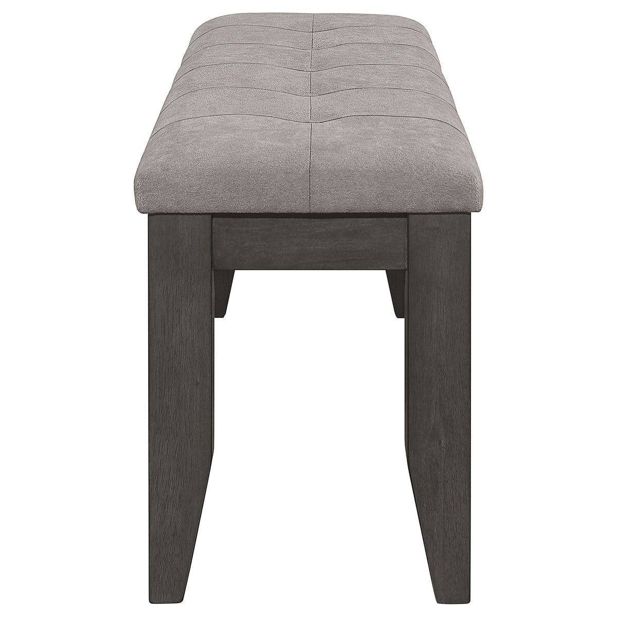Dalila Fabric Upholstered Wood Dining Bench Dark Grey by Unique Piece Furniture